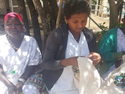 Some women at the fistula hospital carrying out various craft activities while undergoing their treatment at the hospitals