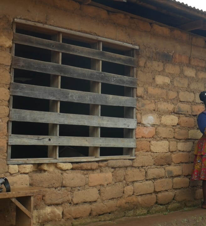 Classroom walls not plastered and no windows at C S Alatening