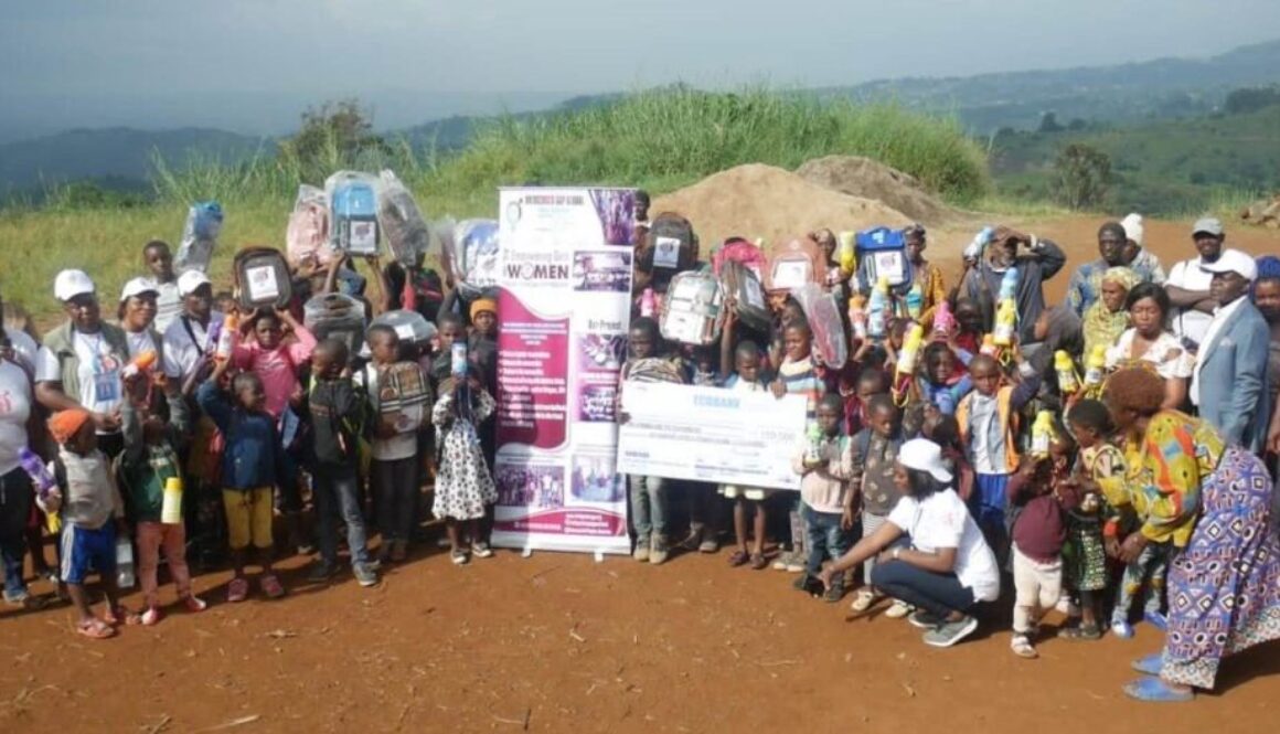 A cross section of double and paternal orphan children, pregnant teenage girls and teenage mothers with widows and BGG staffs at third day of project implementation in Aletening Village