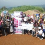 A cross section of double and paternal orphan children, pregnant teenage girls and teenage mothers with widows and BGG staffs at third day of project implementation in Aletening Village