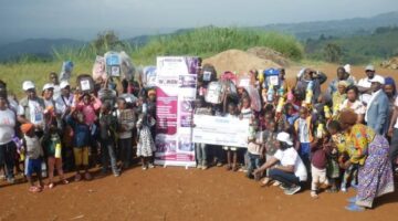 A cross section of double and paternal orphan children, pregnant teenage girls and teenage mothers  with widows and BGG staffs at third day of project implementation in Aletening Village 31/08/2024