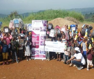 A cross section of double and paternal orphan children, pregnant teenage girls and teenage mothers with widows and BGG staffs at third day of project implementation in Aletening Village