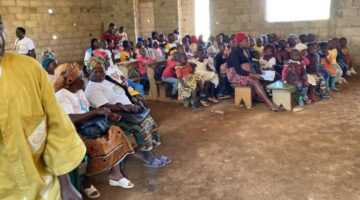 A cross section of double and paternal orphan children with widows at  second day of project implementation in Aletening Village 29-30/08/2024