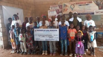 A cross section of double and paternal orphan children with widows at  second day of project implementation in Aletening Village 29-30/08/2024